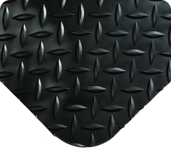 UltraSoft Diamond Plate Floor Mat - 3' x 5' x 15/16" Thick - (Black Diamond Plate) - USA Tool & Supply