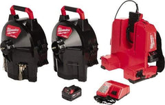 Milwaukee Tool - 18V Battery Battery Drain Cleaning Machine - For 1-1/4" to 4" Pipe, 50' Cable - USA Tool & Supply