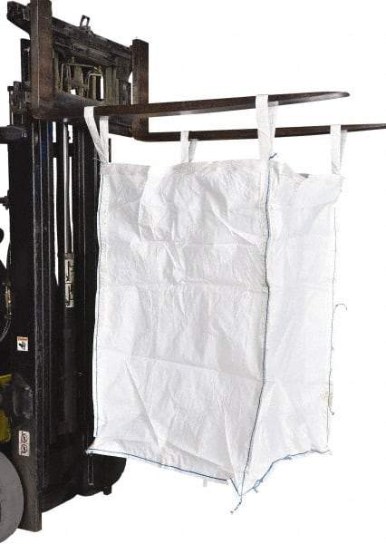 Vestil - 6 Lb Load Capacity, 1-7/8 Cu Yd, Polypropylene Fabric Hopper - 36" Wide x 36" Long x 55" High, White - USA Tool & Supply