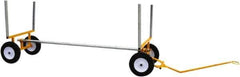 Snap-Loc - 2,000 Lb Capacity Steel Wagon Truck - Steel Deck, 30" OAW, 32" Platform Length x 9-1/2" Platform Height, Rubber Casters - USA Tool & Supply