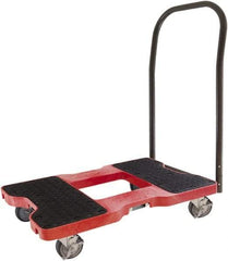 Snap-Loc - 1,500 Lb Capacity Steel Convertible Hand Truck - Polyethylene/Polypropylene Plastic Deck, 20-1/2" OAW, 32" Platform Length x 7" Platform Height, Polyurethane Casters - USA Tool & Supply