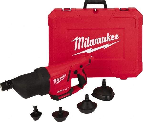 Milwaukee Tool - 12V Lithium-Ion Battery Battery Drain Cleaning Machine - For 1" to 4" Pipe - USA Tool & Supply