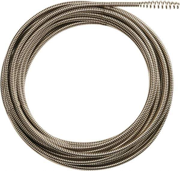 Milwaukee Tool - 5/16" x 50' Drain Cleaning Machine Cable - Inner Core, 1-1/4" to 2-1/2" Pipe, Use with Milwaukee Drain Cleaning Tools - USA Tool & Supply