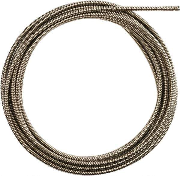 Milwaukee Tool - 5/8" x 50' Drain Cleaning Machine Cable - All-Purpose Wind, 1-1/4" to 2-1/2" Pipe, Use with Milwaukee Drain Cleaning Tools - USA Tool & Supply