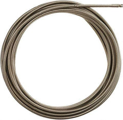 Milwaukee Tool - 5/8" x 50' Drain Cleaning Machine Cable - All-Purpose Wind, 1-1/4" to 2-1/2" Pipe, Use with Milwaukee Drain Cleaning Tools - USA Tool & Supply