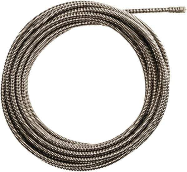 Milwaukee Tool - 3/8" x 35' Drain Cleaning Machine Cable - Inner Core, 1-1/4" to 2-1/2" Pipe, Use with Milwaukee Drain Cleaning Tools - USA Tool & Supply