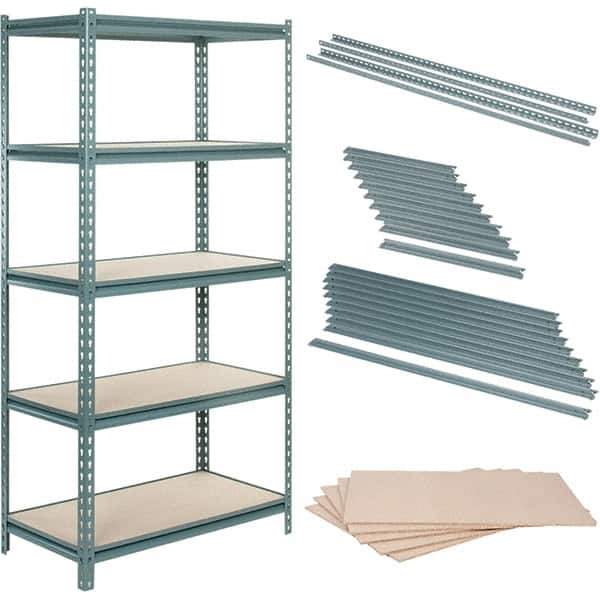 Value Collection - 36" Wide, 36 High, Open Shelving Accessory/Component - Particle Board, Use with Boltless Storage Rack - USA Tool & Supply