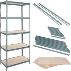 Value Collection - 36" Wide, 36 High, Open Shelving Accessory/Component - Particle Board, Use with Boltless Storage Rack - USA Tool & Supply