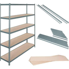 Value Collection - 72" Wide, 26 High, Open Shelving Accessory/Component - 16 Gauge Steel, Powder Coat Finish, Use with Boltless Storage Rack - USA Tool & Supply