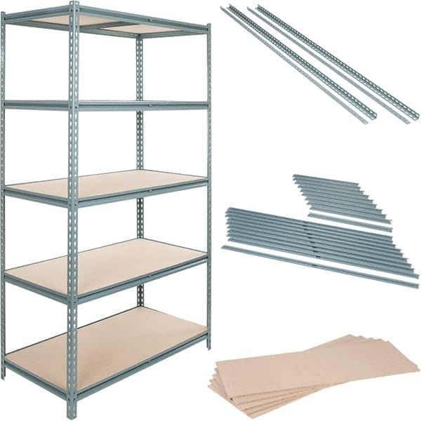 Value Collection - 48" Wide, 36 High, Open Shelving Accessory/Component - Particle Board, Use with Boltless Storage Rack - USA Tool & Supply