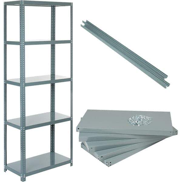 Value Collection - 36" Wide, 1-15/16 High, Open Shelving Accessory/Component - 14 Gauge Steel, Powder Coat Finish, Use with High Capacity Storage Racks - USA Tool & Supply