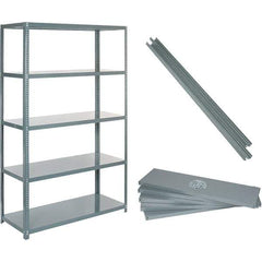 Value Collection - 60" Wide, 1-15/16 High, Open Shelving Accessory/Component - 14 Gauge Steel, Powder Coat Finish, Use with High Capacity Storage Racks - USA Tool & Supply