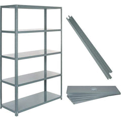 Value Collection - 60" Wide, 1-15/16 High, Open Shelving Accessory/Component - 14 Gauge Steel, Powder Coat Finish, Use with High Capacity Storage Racks - USA Tool & Supply