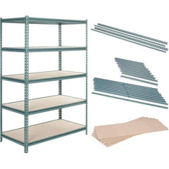 Value Collection - 48" Wide, 36 High, Open Shelving Accessory/Component - Particle Board, Use with Boltless Storage Rack - USA Tool & Supply