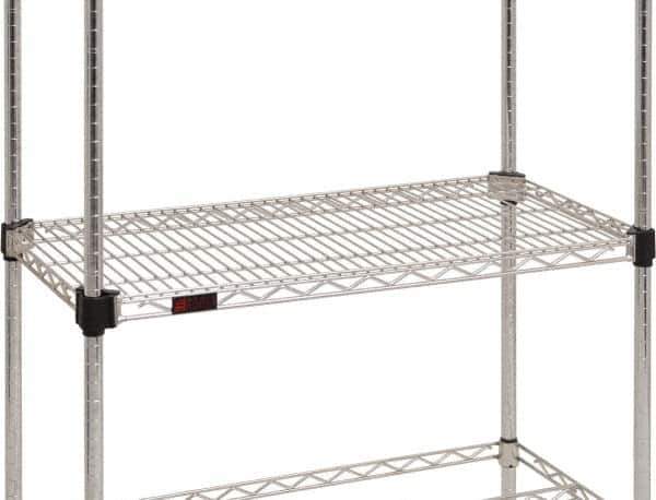 Eagle MHC - 24" Wide, 1-1/8 High, Open Shelving Accessory/Component - Zinc, Zinc Finish, 24" Deep, Use with Eagle MHC Shelving - USA Tool & Supply