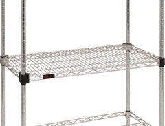 Eagle MHC - 24" Wide, 1-1/8 High, Open Shelving Accessory/Component - Steel Chrome Plated, Chrome Finish, 14" Deep, Use with Eagle MHC Shelving - USA Tool & Supply