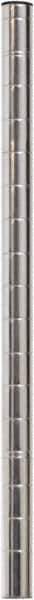 Eagle MHC - 1" Wide, 18 High, Open Shelving Accessory/Component - Steel Chrome Plated, Chrome Finish, 1" Deep, Use with Eagle MHC Shelving - USA Tool & Supply