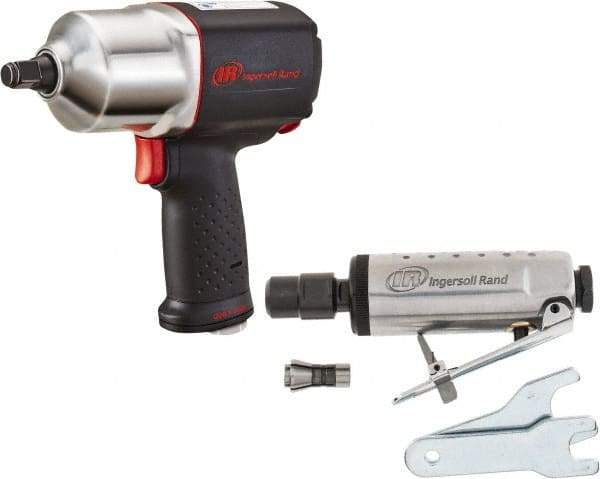 Ingersoll-Rand - 1/2" Drive, 11,000 RPM, 780 Ft/Lb Torque Impact Wrench - Pistol Grip Handle, 1,250 IPM, 5.8 CFM, 90 psi, 1/4" NPTF Inlet - USA Tool & Supply