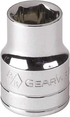 GearWrench - 5/16", 1/4" Drive, Standard Hand Socket - 6 Points, Alloy Steel, Full Polish Finish - USA Tool & Supply