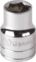 GearWrench - 7/32", 1/4" Drive, Standard Hand Socket - 6 Points, Alloy Steel, Full Polish Finish - USA Tool & Supply