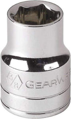 GearWrench - 5/16", 1/4" Drive, Standard Hand Socket - 12 Points, Alloy Steel, Full Polish Finish - USA Tool & Supply