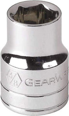 GearWrench - 1/4", 1/4" Drive, Standard Hand Socket - 12 Points, Alloy Steel, Full Polish Finish - USA Tool & Supply