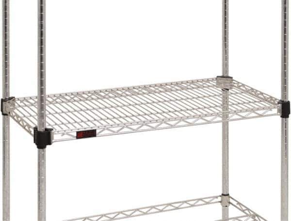 Eagle MHC - 36" Wide, 18 High, Open Shelving Accessory/Component - Steel Chrome Plated, Chrome Finish, Use with Eagle MHC Shelving - USA Tool & Supply