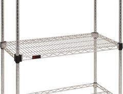 Eagle MHC - 36" Wide, 18 High, Open Shelving Accessory/Component - Steel Chrome Plated, Chrome Finish, Use with Eagle MHC Shelving - USA Tool & Supply