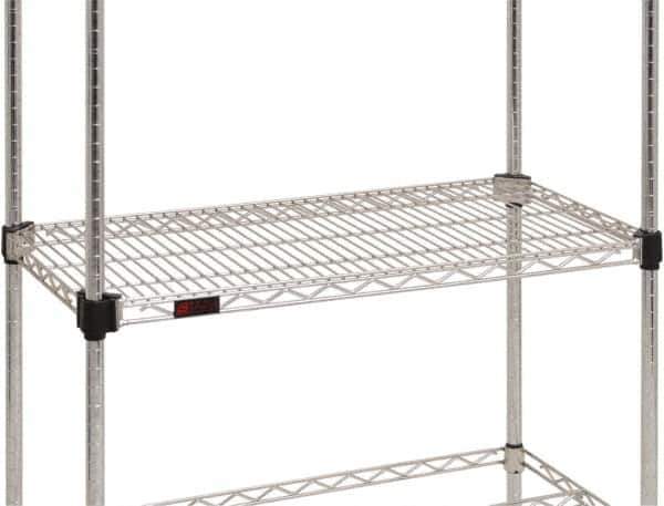 Eagle MHC - 42" Wide, 14 High, Open Shelving Accessory/Component - Steel Chrome Plated, Chrome Finish, Use with Eagle MHC Shelving - USA Tool & Supply