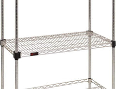 Eagle MHC - 30" Wide, 14 High, Open Shelving Accessory/Component - Steel Chrome Plated, Chrome Finish, Use with Eagle MHC Shelving - USA Tool & Supply