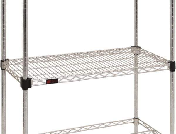 Eagle MHC - 24" Wide, 18 High, Open Shelving Accessory/Component - Steel Chrome Plated, Chrome Finish, Use with Eagle MHC Shelving - USA Tool & Supply