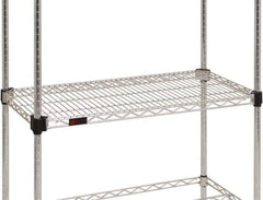 Eagle MHC - 48" Wide, 18 High, Open Shelving Accessory/Component - Steel Chrome Plated, Chrome Finish, Use with Eagle MHC Shelving - USA Tool & Supply
