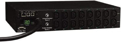 Tripp-Lite - 16 Outlets, 208/240 Volts, 30 Amps, 10' Cord, Power Outlet Strip - Rack Mount, 5-15/20R NEMA Configuration, 19" Strip - USA Tool & Supply