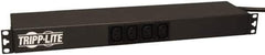 Tripp-Lite - 14 Outlets, 200/240 Volts, 20 Amps, 12' Cord, Power Outlet Strip - Rack Mount, 5-15/20R NEMA Configuration, 19" Strip - USA Tool & Supply