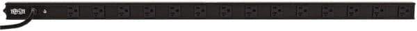 Tripp-Lite - 14 Outlets, 120 VAC20 Amps, 15' Cord, Power Outlet Strip - Rack Mount, 5-15/20R NEMA Configuration, 19" Strip - USA Tool & Supply