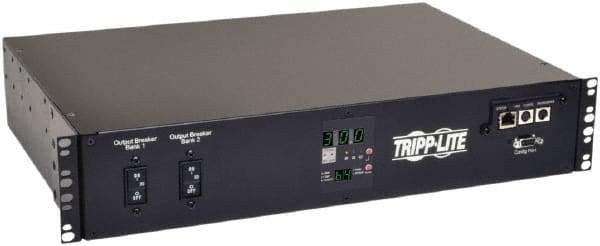 Tripp-Lite - 19 Outlets, 208 Volts, 30 Amps, 12' Cord, Power Outlet Strip - Rack Mount, 5-15/20R NEMA Configuration, 19" Strip - USA Tool & Supply