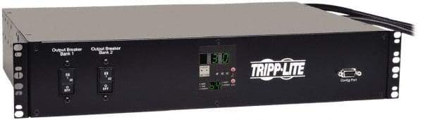 Tripp-Lite - 19 Outlets, 208 Volts, 30 Amps, 12' Cord, Power Outlet Strip - Rack Mount, 5-15/20R NEMA Configuration, 19" Strip - USA Tool & Supply