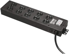 Tripp-Lite - 8 Outlets, 120 VAC15 Amps, 15' Cord, Power Outlet Strip - Keyhole, Tab Mount, 5-15 NEMA Configuration, 17-1/2" Strip - USA Tool & Supply