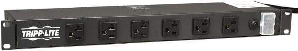 Tripp-Lite - 12 Outlets, 120 VAC20 Amps, 15' Cord, Power Outlet Strip - Rack Mount, 5-15/20R NEMA Configuration, 9" Strip - USA Tool & Supply
