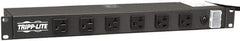Tripp-Lite - 12 Outlets, 120 VAC20 Amps, 15' Cord, Power Outlet Strip - Rack Mount, 5-15/20R NEMA Configuration, 9" Strip - USA Tool & Supply