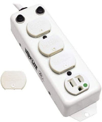 Tripp-Lite - 4 Outlets, 120 VAC15 Amps, 15' Cord, Power Outlet Strip - Keyhole, Tab Mount, 5-15 NEMA Configuration, 8-1/2" Strip - USA Tool & Supply