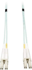 Tripp-Lite - 65' Long, LC/LC Head, Multimode Fiber Optic Cable - Aqua, Use with LAN - USA Tool & Supply