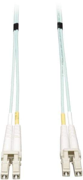 Tripp-Lite - 3' Long, LC/LC Head, Multimode Fiber Optic Cable - Aqua, Use with LAN - USA Tool & Supply