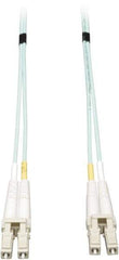 Tripp-Lite - 3' Long, LC/LC Head, Multimode Fiber Optic Cable - Aqua, Use with LAN - USA Tool & Supply