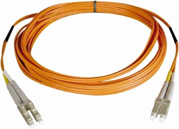 Tripp-Lite - 10' Long, LC/LC Head, Multimode Fiber Optic Cable - Aqua, Use with LAN - USA Tool & Supply