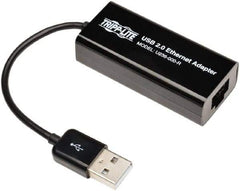 Tripp-Lite - Network Adapter - USB A Male Connector, Black, Use with 10/100Mbps Network - USA Tool & Supply