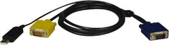 Tripp-Lite - 6' Long, HD15, HD15/USB A Computer Cable - Black, Male x Male x Male - USA Tool & Supply