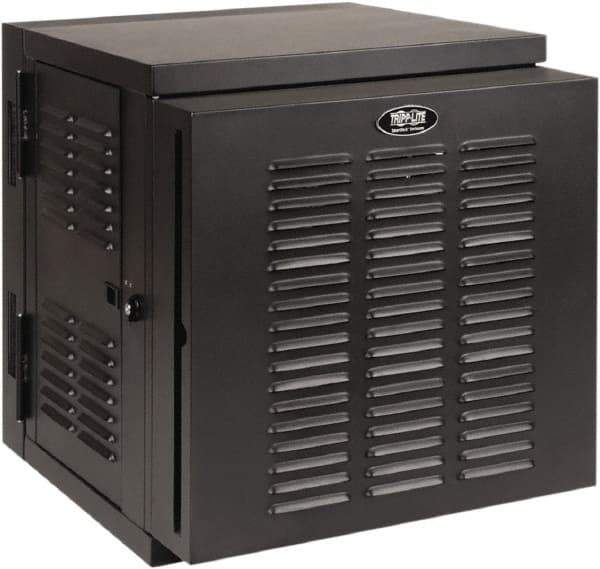 Tripp-Lite - 23.62" Overall Width x 12" Rack Height x 26.42" Overall Depth Data Cable Enclosure - 3,000 Lb Capacity, Black - USA Tool & Supply