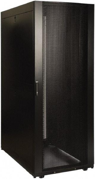 Tripp-Lite - 29.53" Overall Width x 45" Rack Height x 50.89" Overall Depth Data Cable Enclosure - 3,000 Lb Capacity, Black - USA Tool & Supply