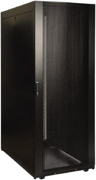 Tripp-Lite - 23.63" Overall Width x 42" Rack Height x 50.89" Overall Depth Data Cable Enclosure - 3,000 Lb Capacity, Black - USA Tool & Supply